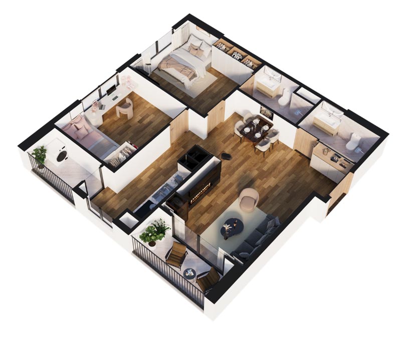 Thiết kế căn hộ Ivy Central